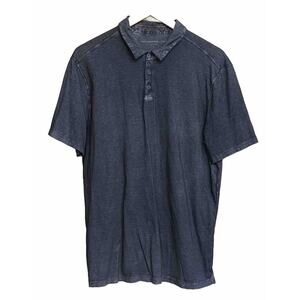 John Varvatos Polo Shirt Star USA Faded Die Navy‎ Cotton Mens Large